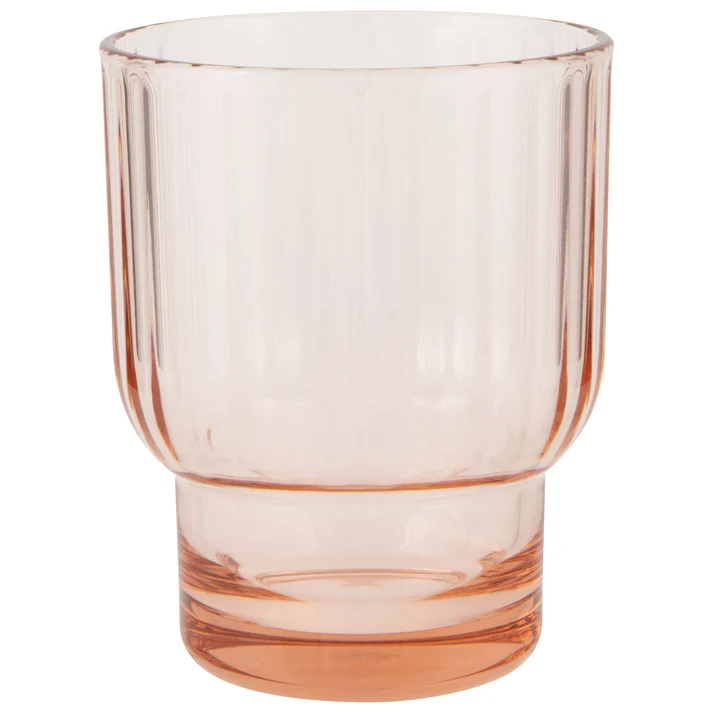 Fluted Acrylic Olds Fashioned Glass