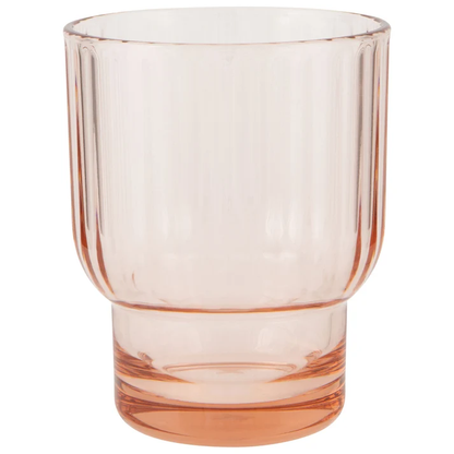 Fluted Acrylic Olds Fashioned Glass