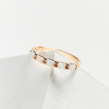 Opal Baguette Ring