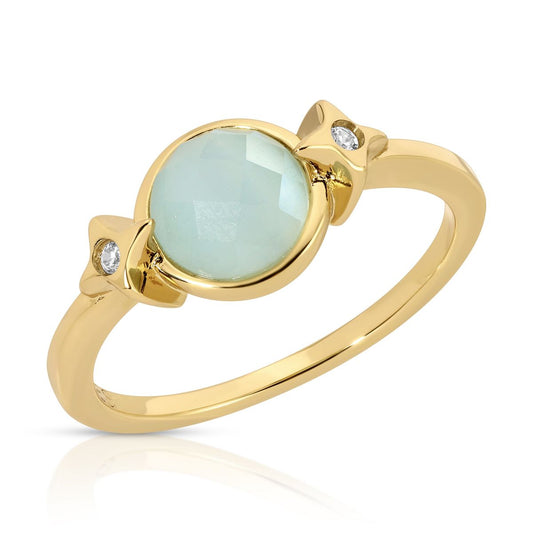 Starlight Gemstone Ring Mint Cat Eye