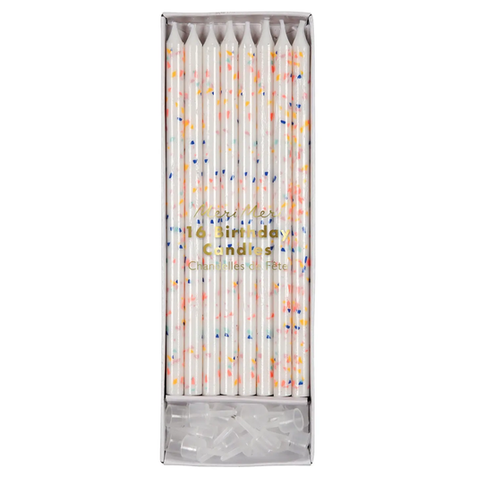 Neon Confetti Candles