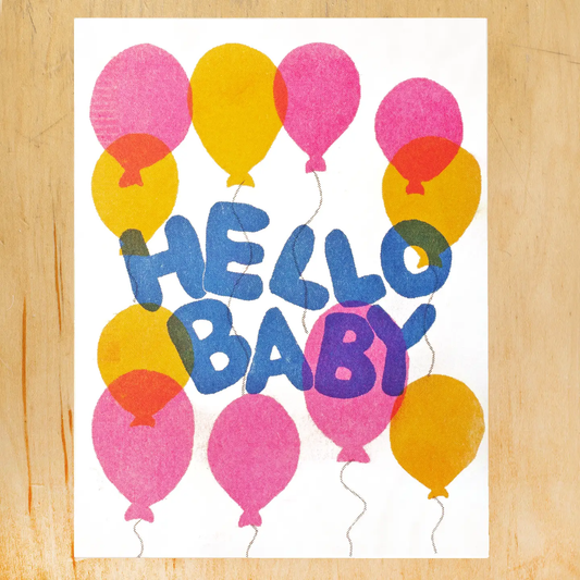 Hello Baby Riso Card