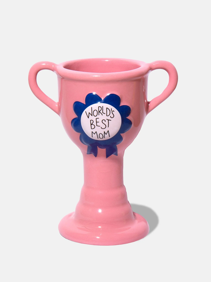 'Worlds Best Mom' Trophy Vase