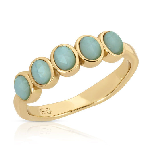 Mint Cat's Eye Sculpted Gemstone Ring