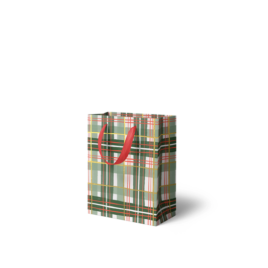 Holiday Plaid Gift Bag, Small