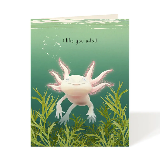 Axolotl Love Card
