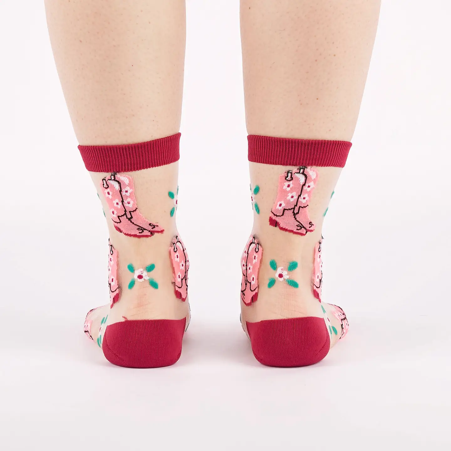 These Boots Were Made For Walking Sheer Crew Socks