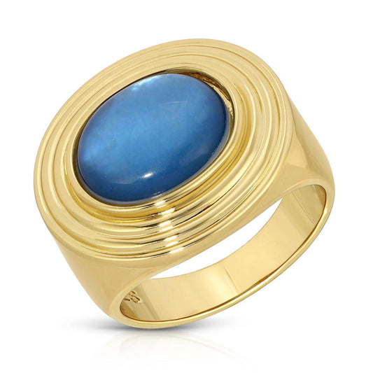 Gold Saturn Statement Ring