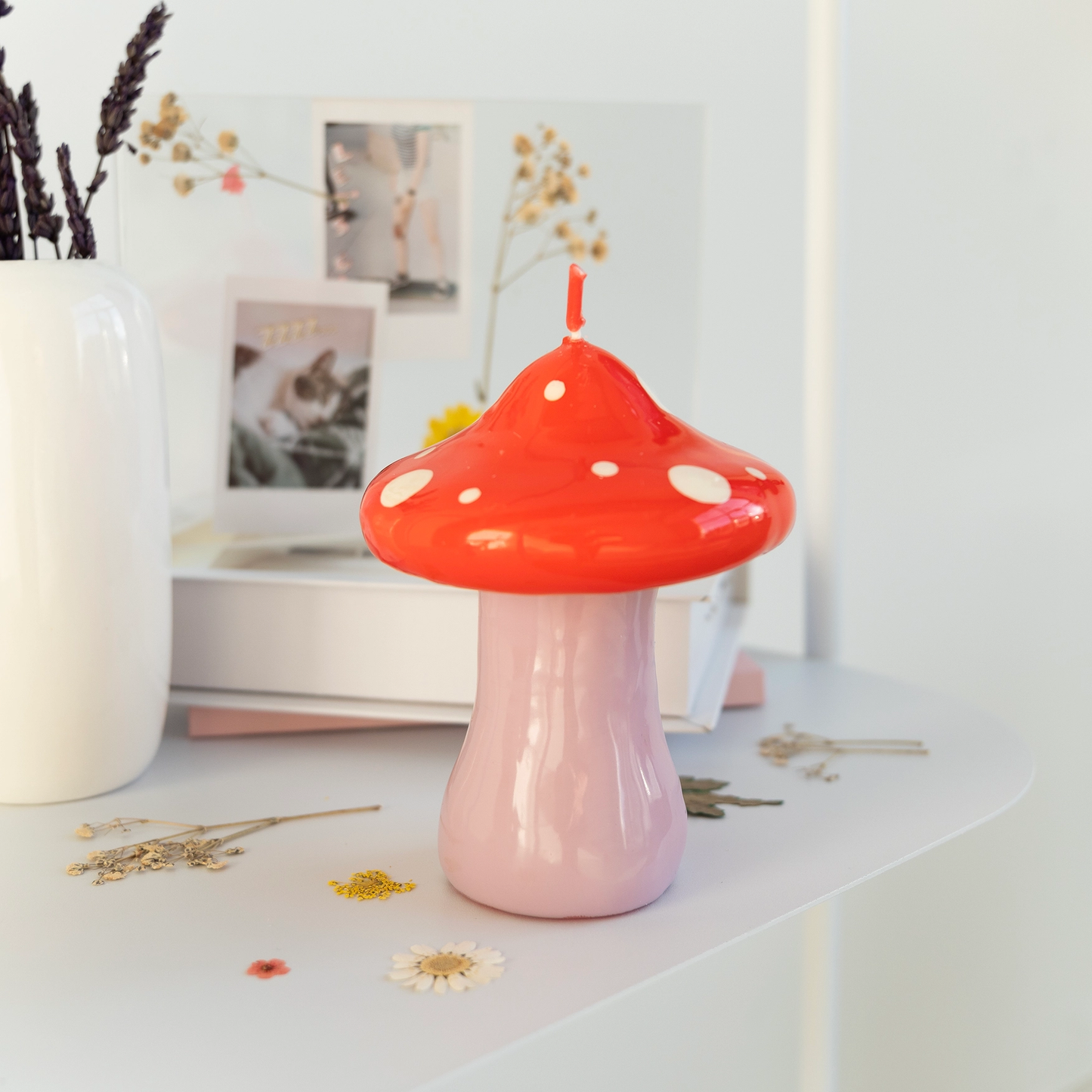 Red Mushroom Candle