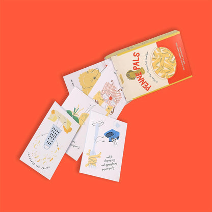 Penne Pals: 12 Pasta Pun Notecards & Envelopes