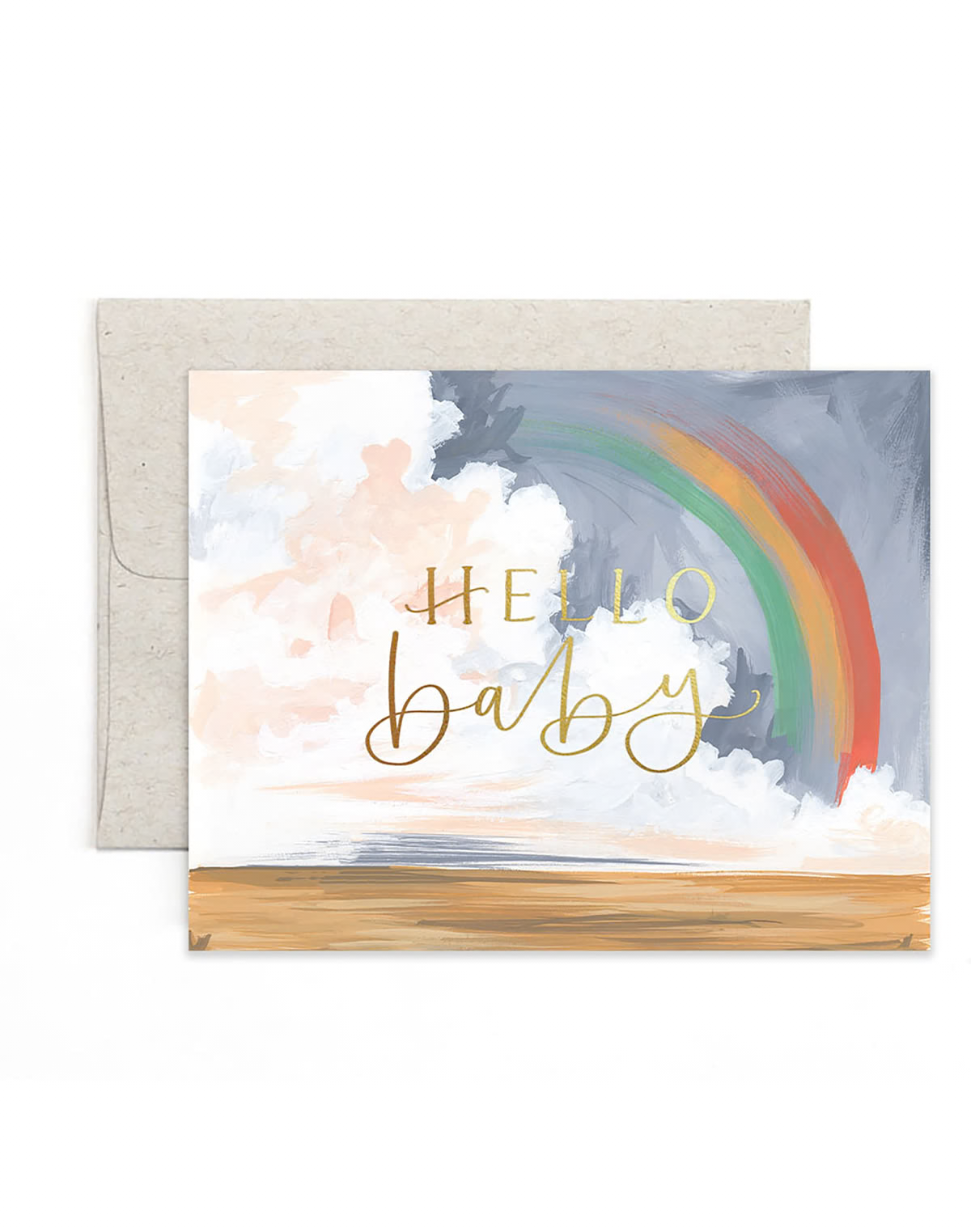 Hello Baby Rainbow Card