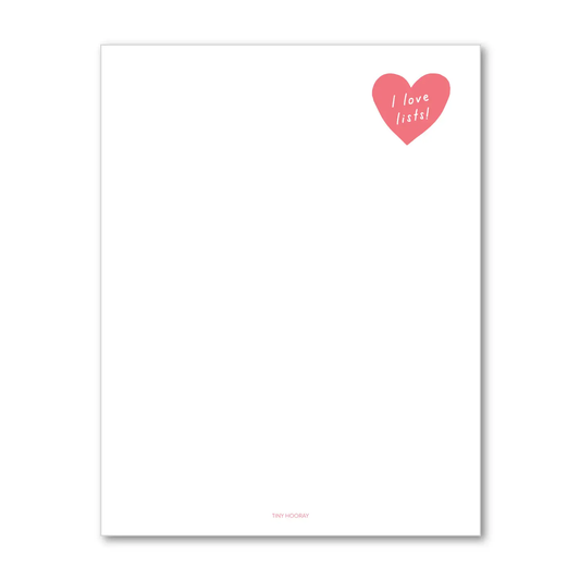 I Love Lists Notepad