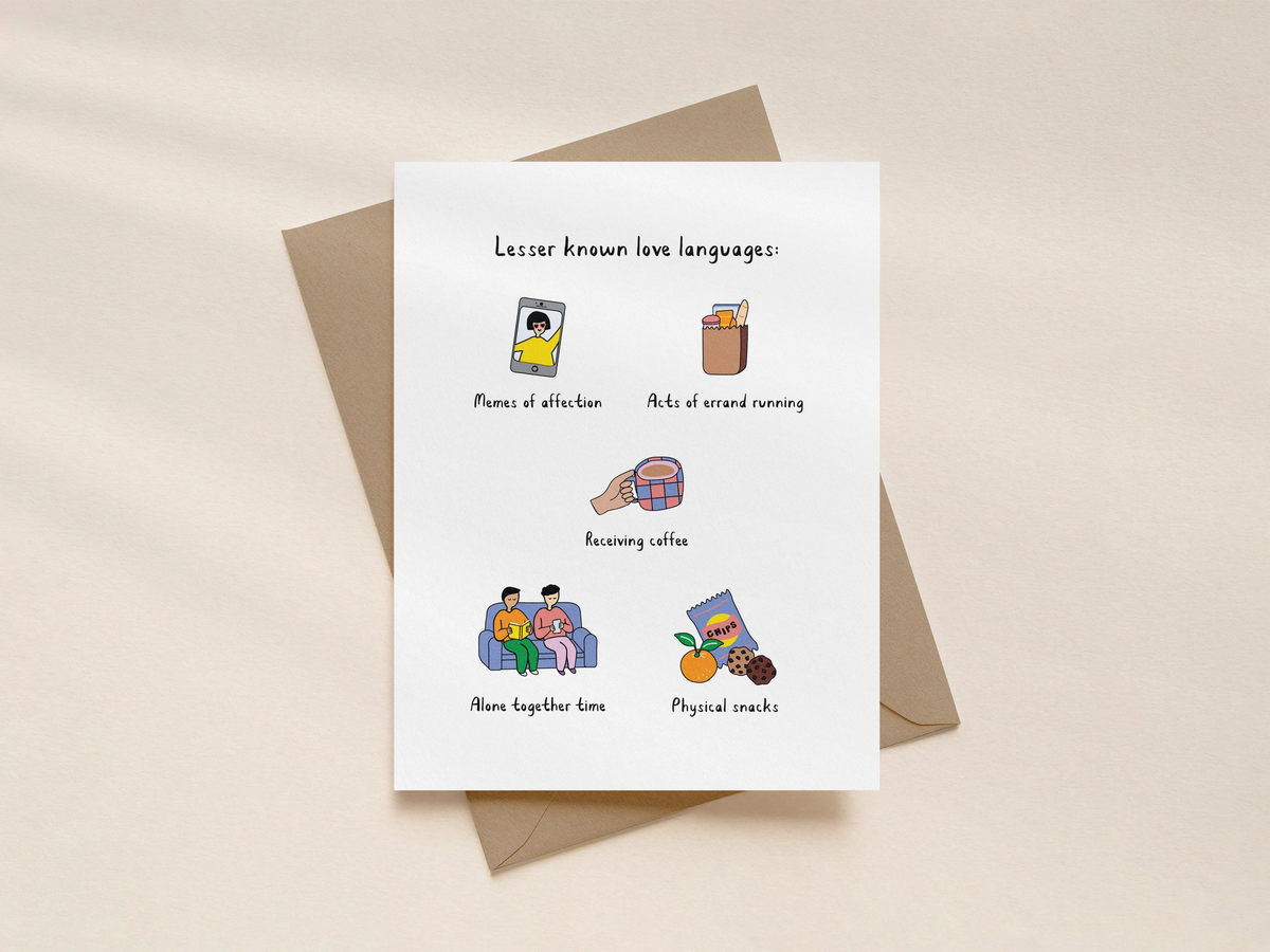 Lesser Known Love Languages Love Card – curious...