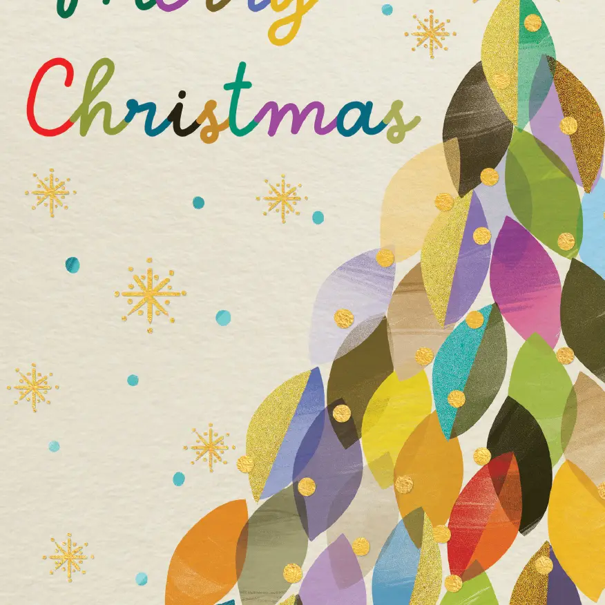 Multicolored Tree Holiday Card
