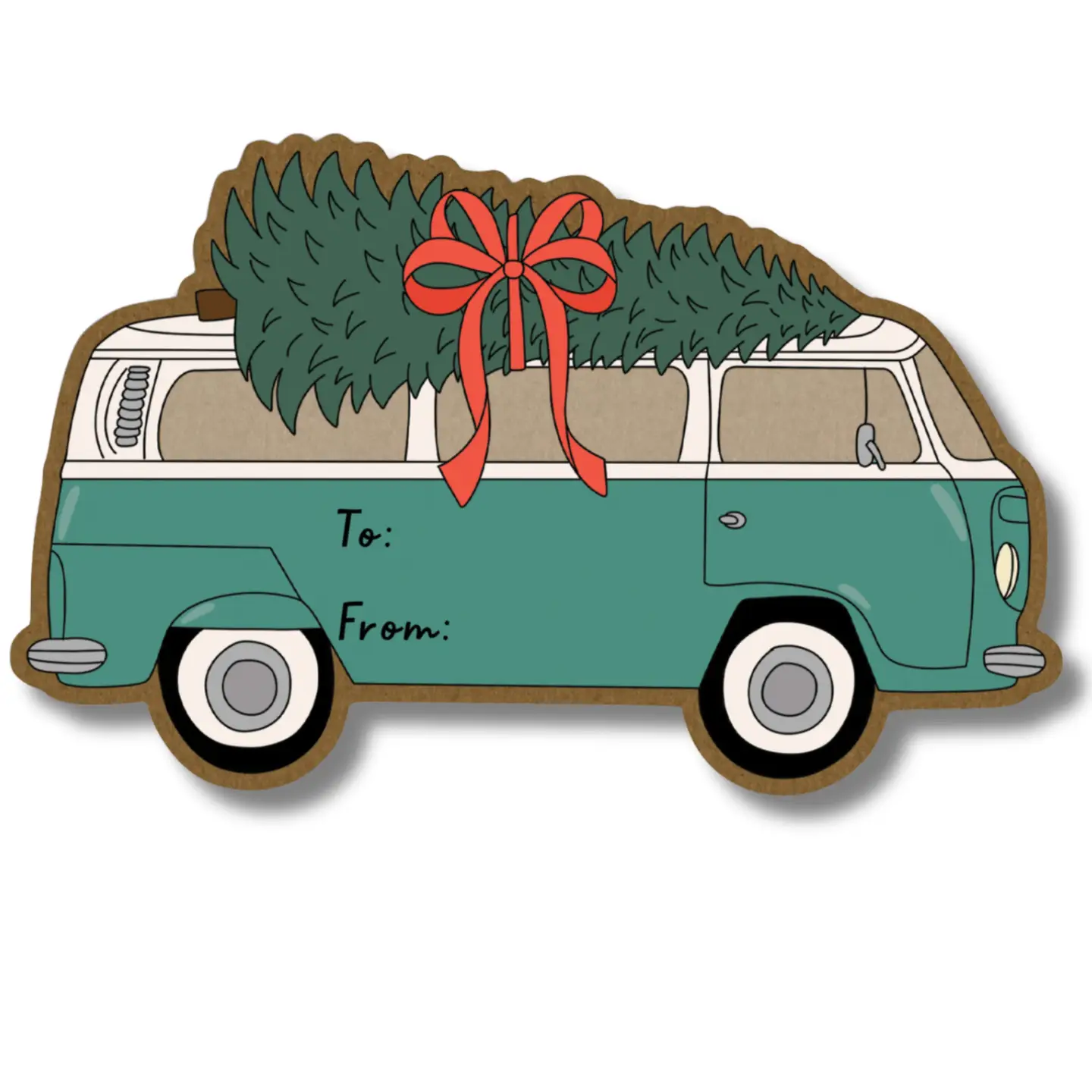 Holiday Bus Sticker Tags