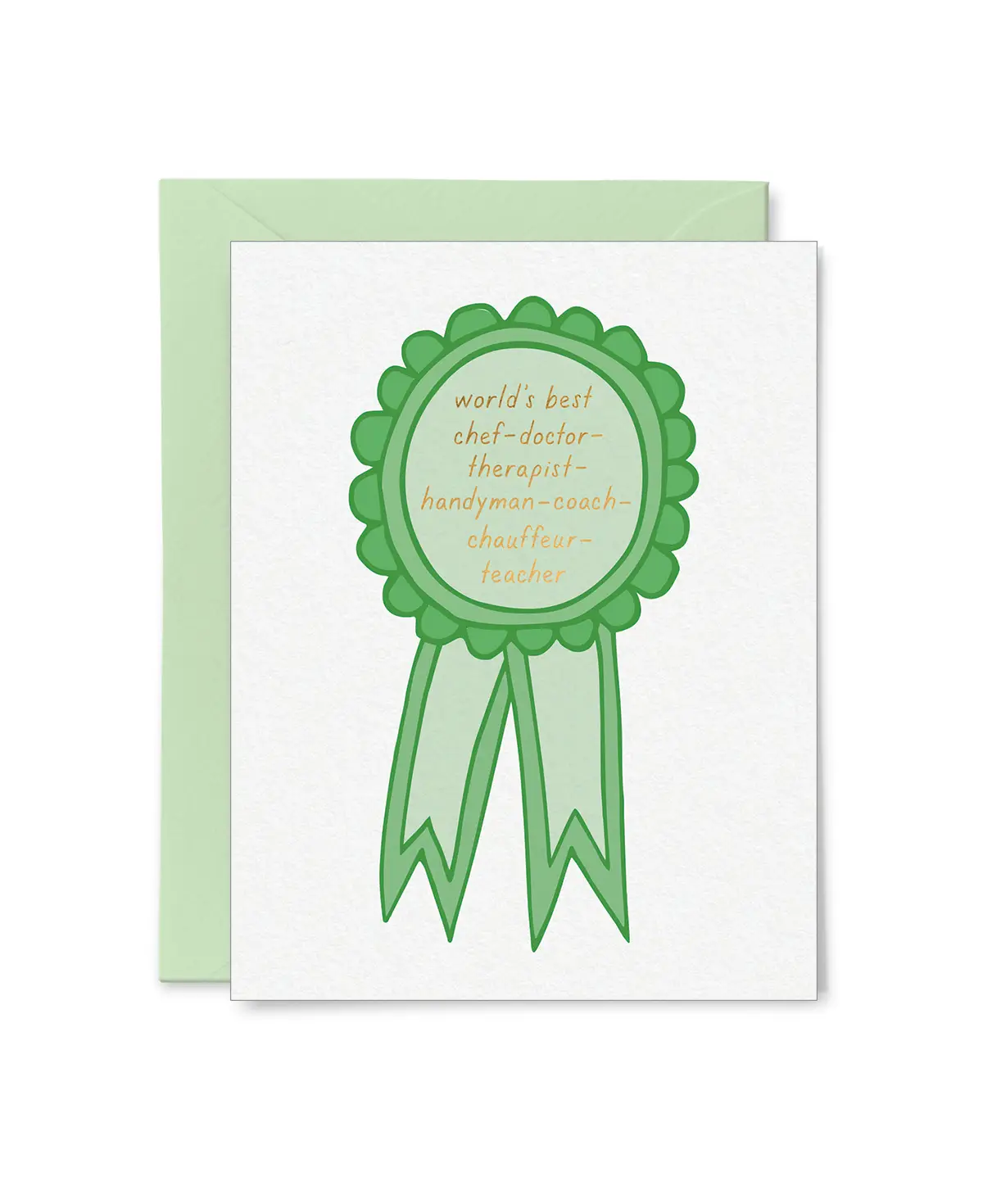 World's Best Dad Ribbon Card