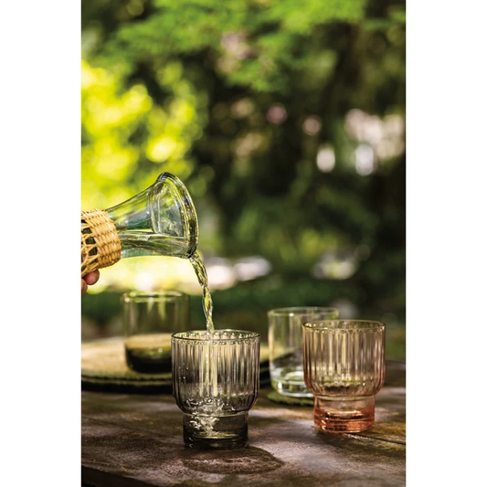 Fluted Acrylic Olds Fashioned Glass