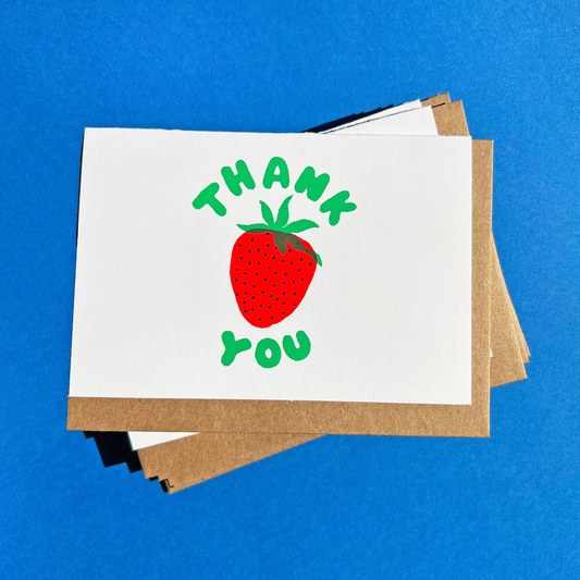 Strawberry Thank You Notecard, Set of 6