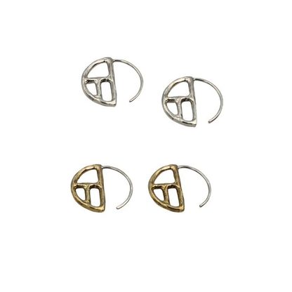 Brass Golden Ratio "Fil" Hoops