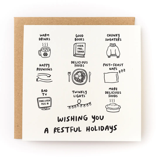 Wishing A Restful Holidays Card