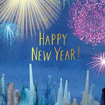 Fireworks Holiday Card