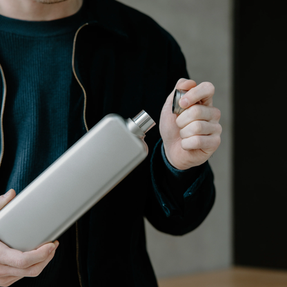 SLIM Satin Stainless Steel memobottle