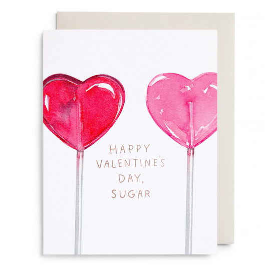 Heart Lollipops Valentine Card
