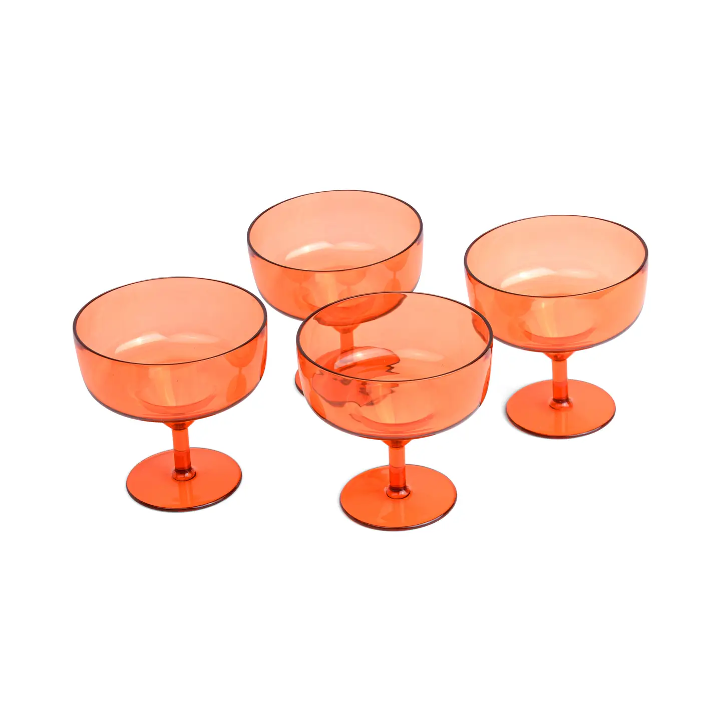 Rue Orange Margarita Glass, Set of 4