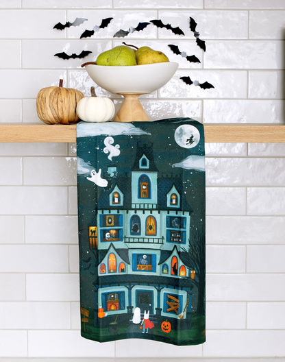 Halloween House Kitchen Towel