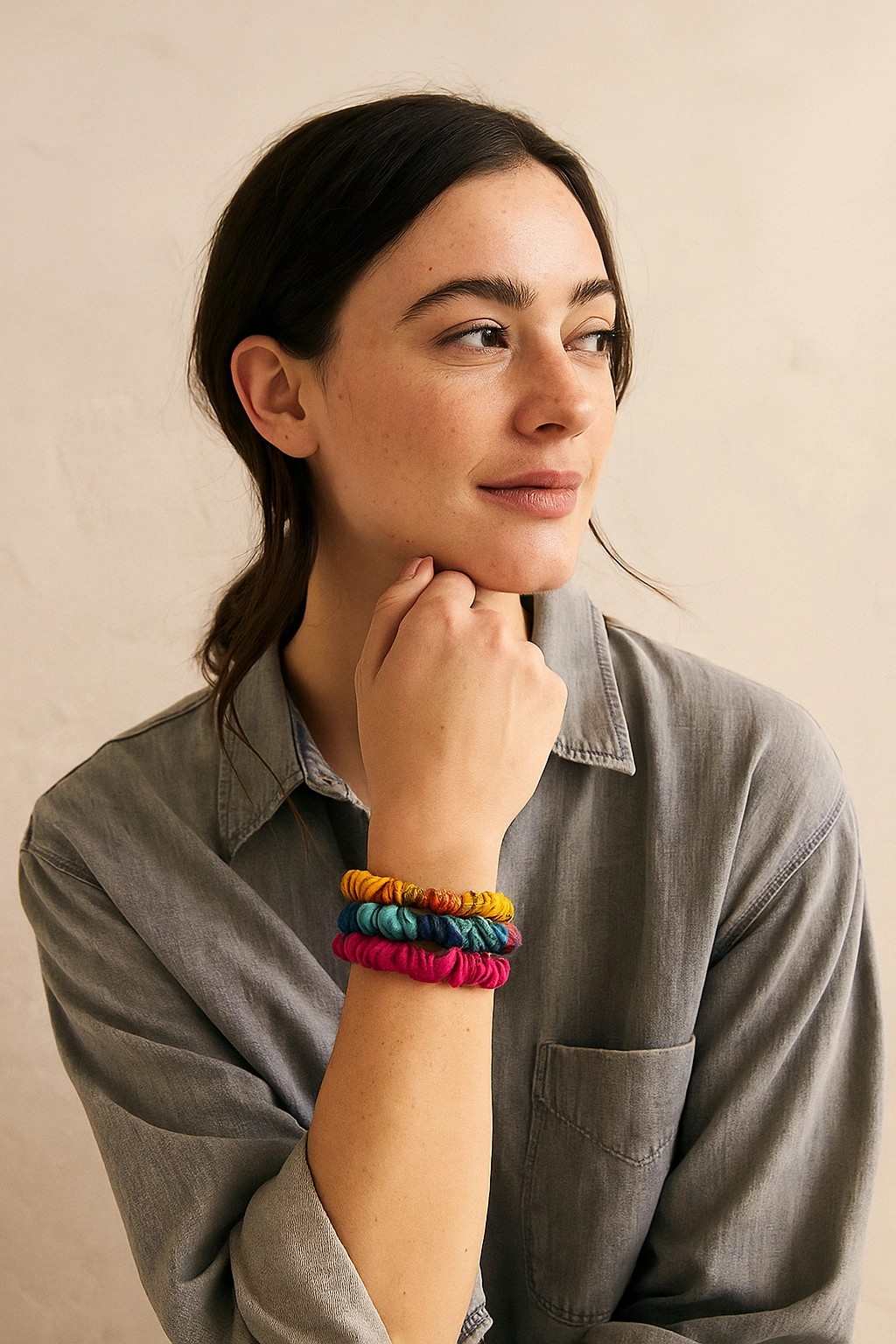 Priya Multi-Use Scrunchie/Bracelet, Set of 3