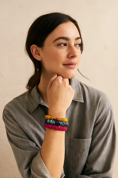 Priya Multi-Use Scrunchie/Bracelet, Set of 3