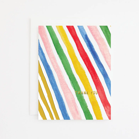 Summer Stripe Thank You Card