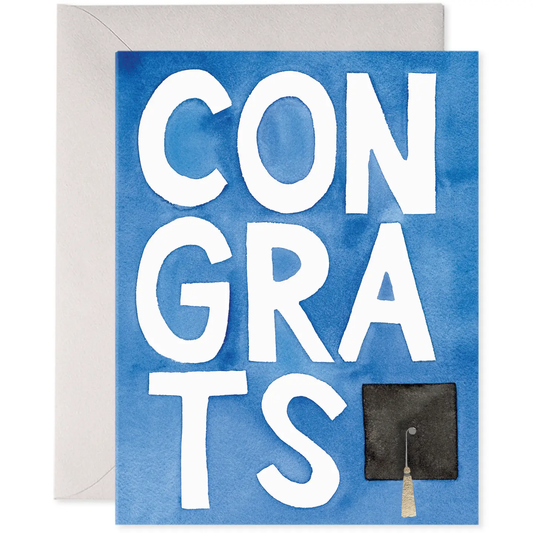 Blue Congrats Grad
