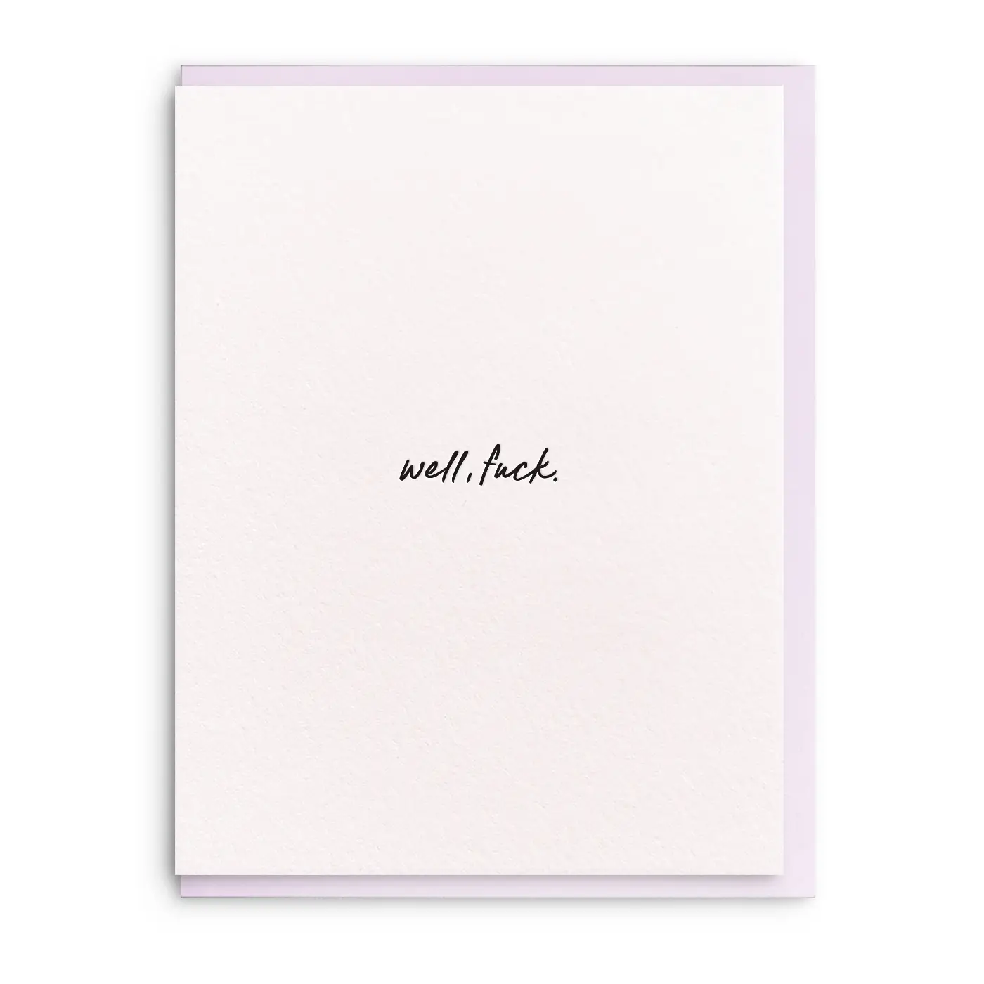 Well, fuck. Card