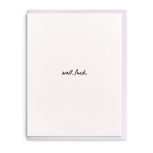 Well, fuck. Card