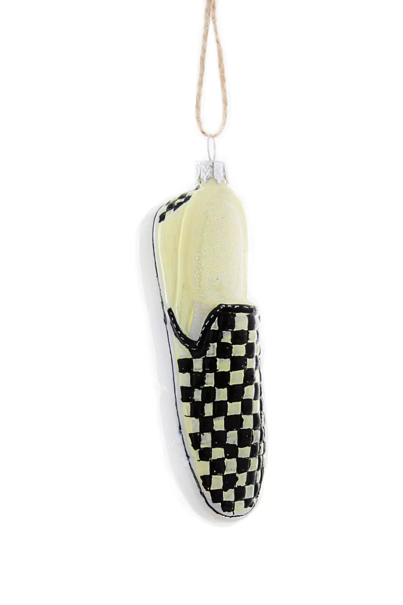 Checkered Shoe Ornament