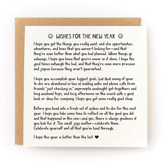 Wishes For The New Year Card