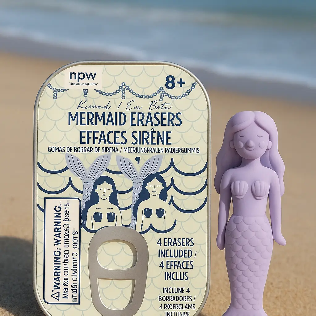 Tinned Mermaid Erasers