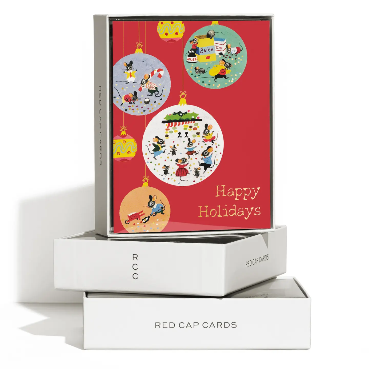 Holiday Mice (Foil) Card, Box Set of 8