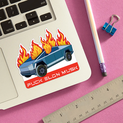 Fuck Elon Musk Die Cut Sticker