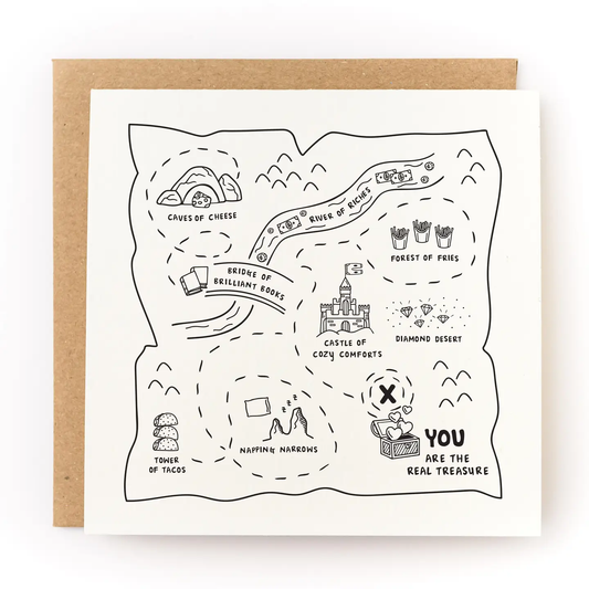 Treasure Map Valentine's Day Card