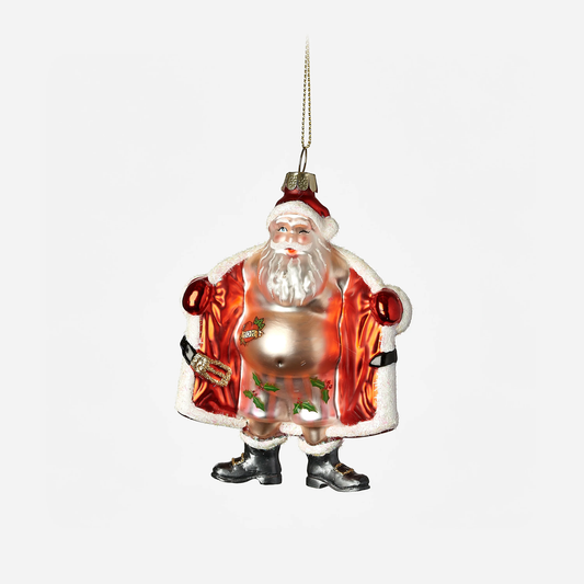 Flasher Santa Ornament