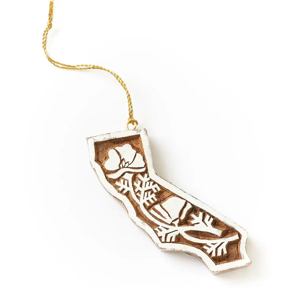 California Poppy Ornament