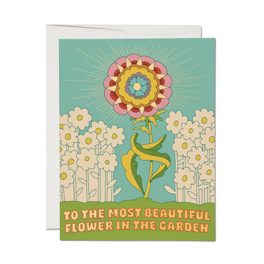 Beautiful Flower Foil Love Card