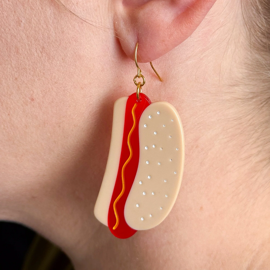 Hot Dog Earrings