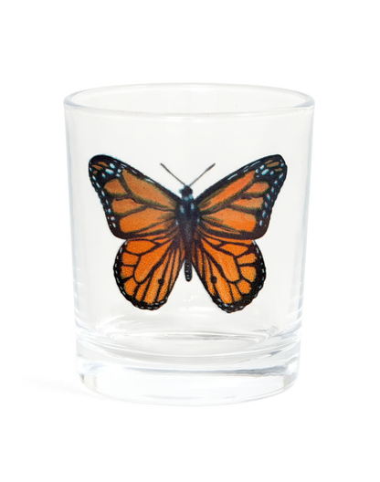 Monarch Butterfly Short Juice Glass