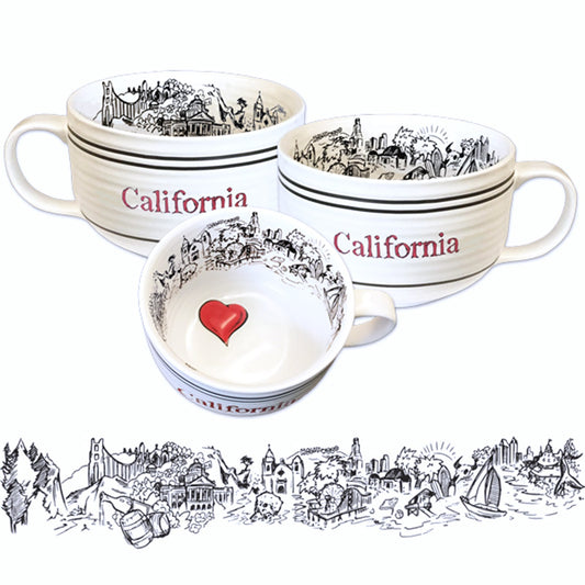 Heart in CA Soup Mug