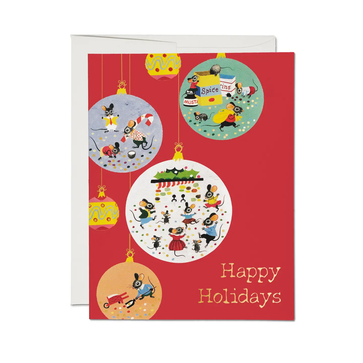 Holiday Mice (Foil) Card