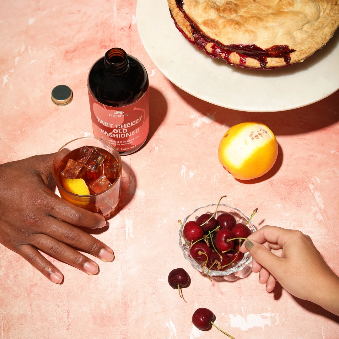 Spiced Cherry Old Fashioned Cocktail + Mocktail Mix