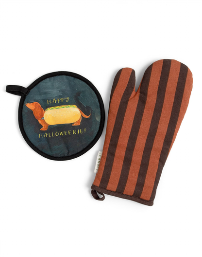 Happy Halloweenie Dog Pot Holder Set